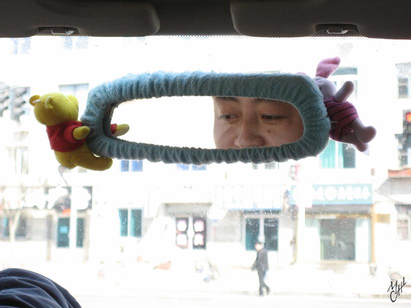 0703Harbin_IMG_0340.JPG - Un bel habillage personnalisé de rétroviseur...La Chine possède 50.000 km de voies rapides (2ème du monde par sa longueur après les États-Unis)